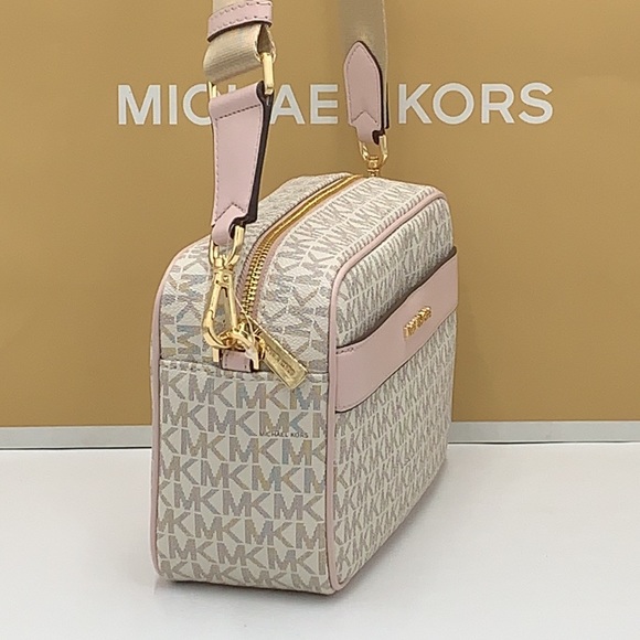 MICHAEL KORS KENLY LARGE POCKET XBODY POWDER BLUSH MULTI - Picture 16 of 16